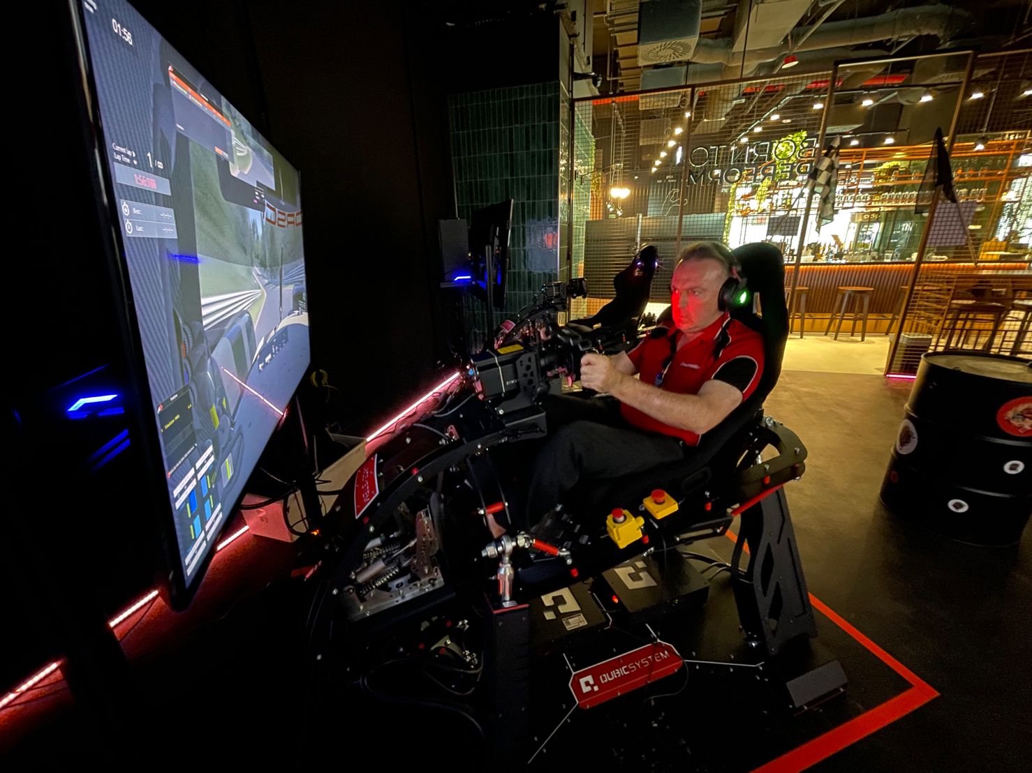 QS-V20 motion cockpit at Apex One