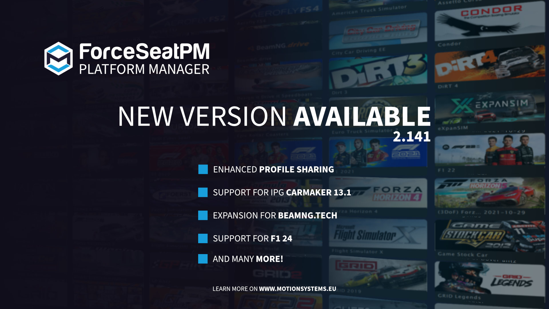 ForceSeatPM - Version 2.141 Released