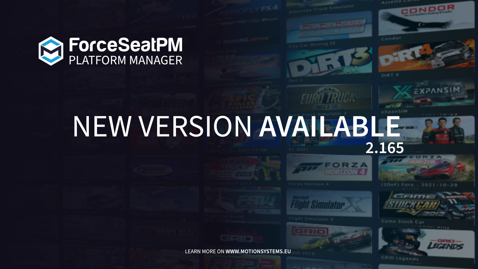 ForceSeatPM - Version 2.165 Released