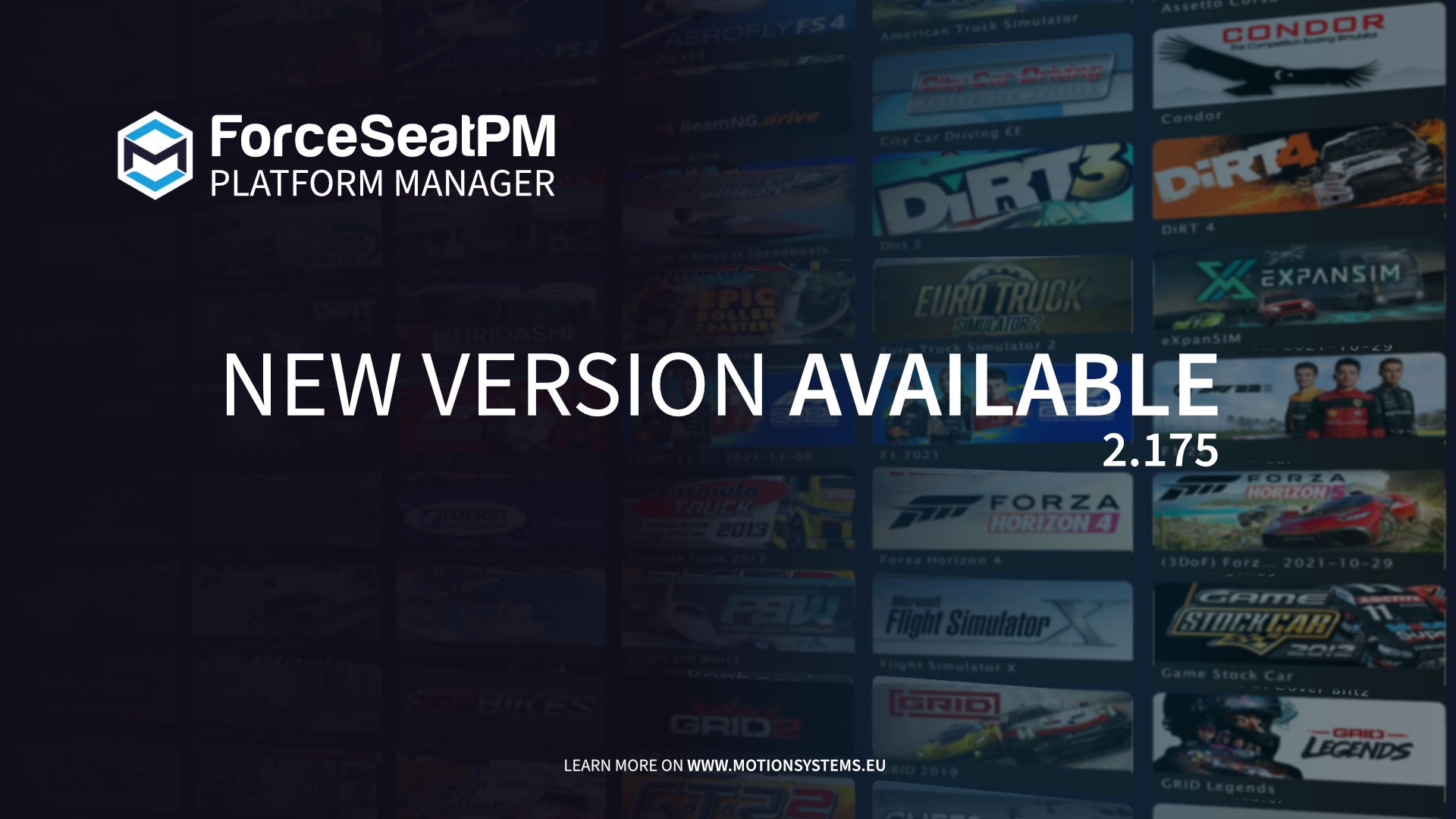 ForceSeatPM - Version 2.175 Released