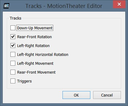 Motion path tracks configuration