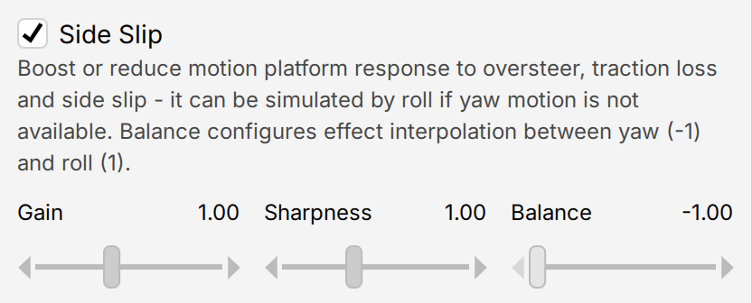 Roll-yaw balance -1