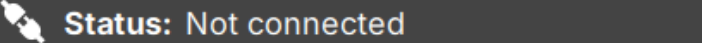 Status not connected